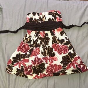 Speechless Pink and Brown Floral Dress